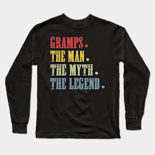 Gramps The Man The Myth The Legend T Shirt for Father Long Sleeve T-Shirt